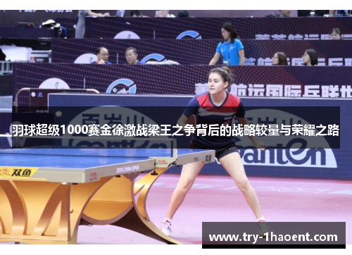 羽球超级1000赛金徐激战梁王之争背后的战略较量与荣耀之路